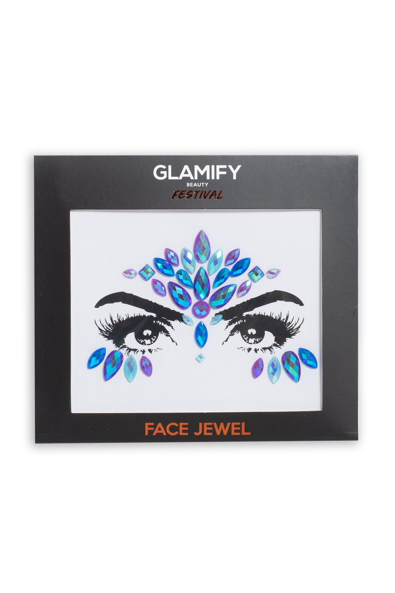 Glamify Blue Dark Mermaid All In One Face Jewels